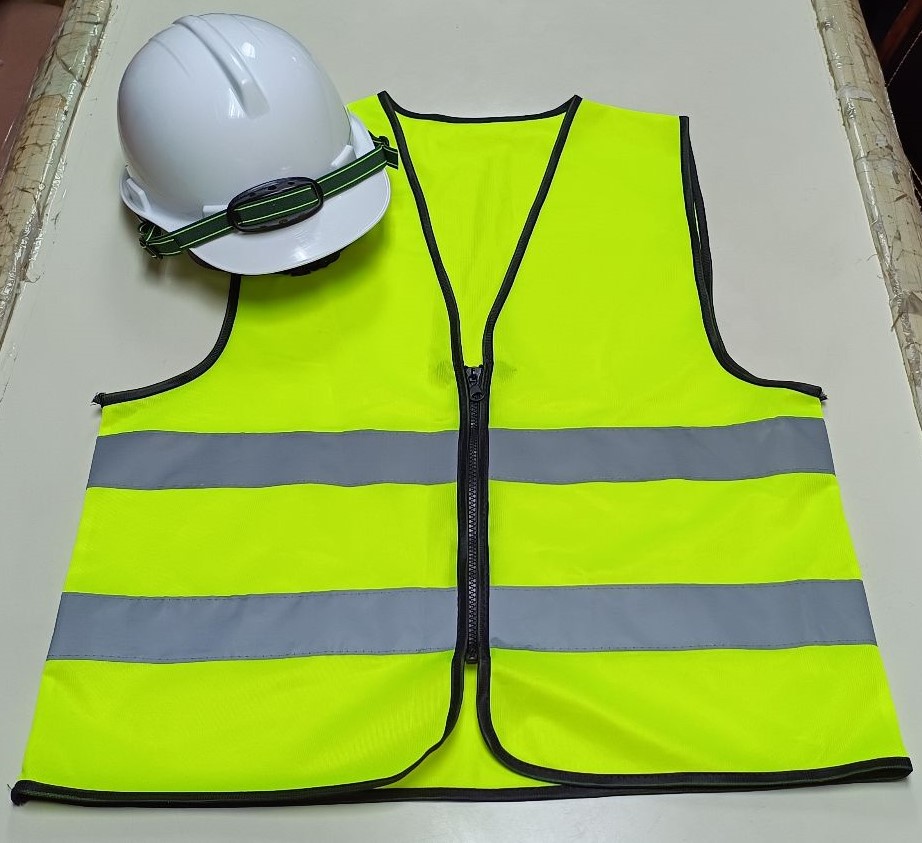 Reflective vests and construction helmets