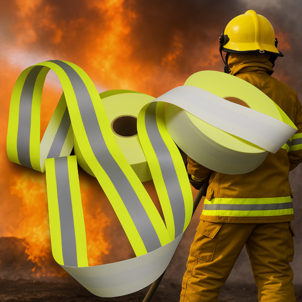 Flame retardant reflective tape