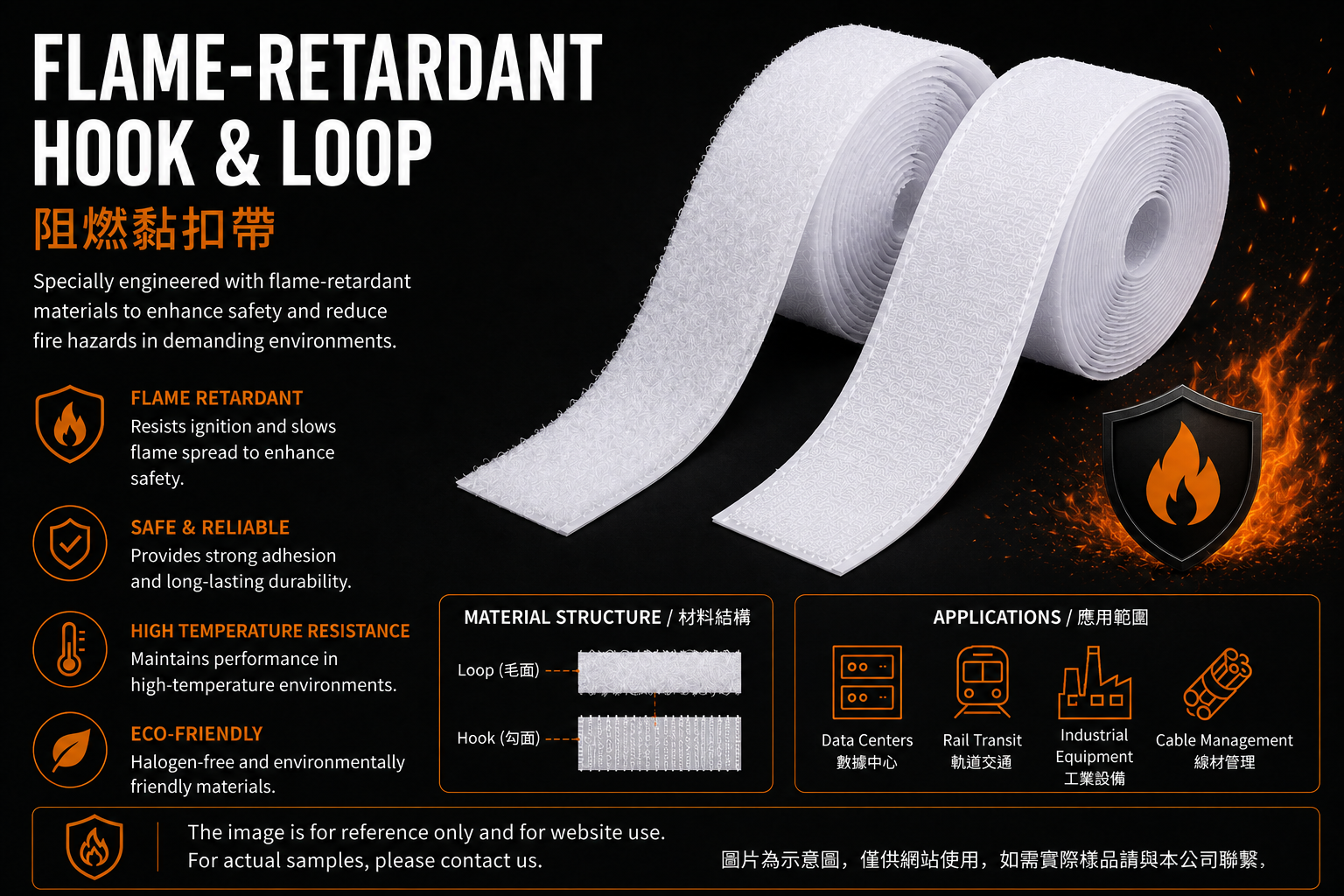 阻燃黏扣帶